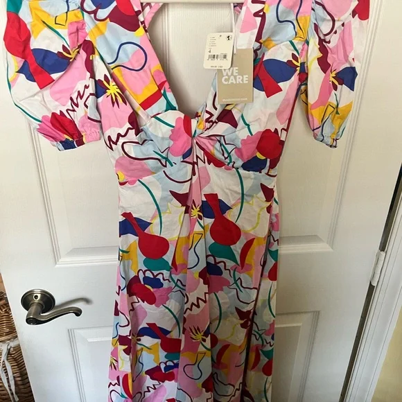 Free People Colorful Abstract Backless Dress - Picture 4 of 11